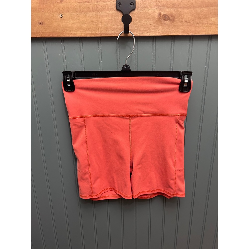 Vuori Studio Pocket Short Grapefruit Coral High Rise Biker Shorts VW390 Womens M